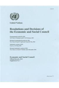 Resolutions and Decisions of the Economic and Social Council