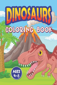 Dinosaur Coloring Book Ages 4-8