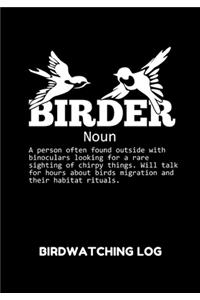 Birder Birdwatching log