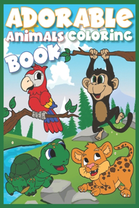 Adorable Animals Coloring Book