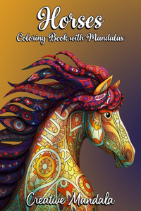 Horses Coloring Book with Mandalas