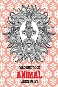 Animal Coloring Book - Large Print