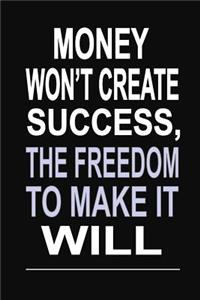 Money Won't Create Success, the Freedom to Make it Will