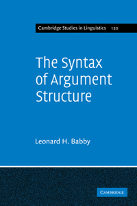Syntax of Argument Structure