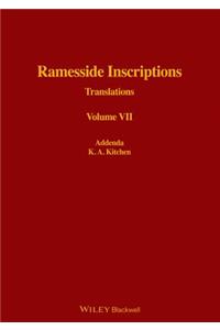 Ramesside Inscriptions, Addenda to I - VI