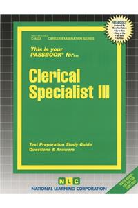 Clerical Specialist III