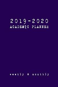 2019-2020 Academic Planner Weekly And Monthly