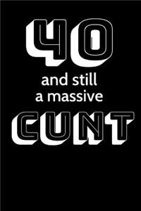 40 and still a massive Cunt