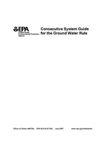 Consecutive System Guide For The Ground Water Rule