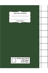 Graph Paper Notebook 1 inch squares