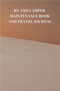 RV and Camper Maintenance Book and Travel Journal