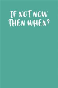 If Not Now Then When?