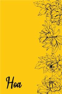 Hoa: Personalized with Vietnamese Name Writing Journal for Women - Elegant Chrysanthemum & Yellow