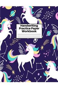Handwriting Practice Paper Workbook