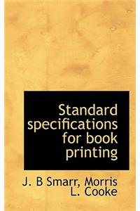 Standard Specifications for Book Printing