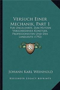 Versuch Einer Mechanik, Part 1