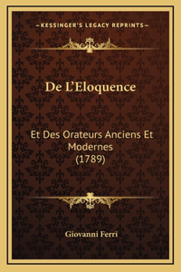 De L'Eloquence