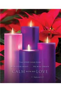 Calm with His Love Advent Sunday 4 Bulletin 2015, Large (Pkg of 50)