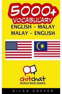 5000+ English - Malay Malay - English Vocabulary