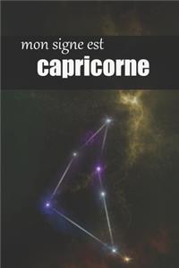 capricorne signe astrologique, carnet ligné