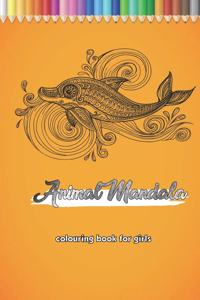 Animal Mandala colouring book for girls