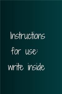 Instructions for use