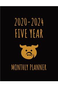 Pig Power - 2020 - 2024 Five Year Monthly Planner