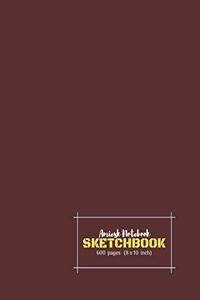 Amiesk Notebook - Sketch Book - 600 pages (8 x 10 inch) - Matte Cover