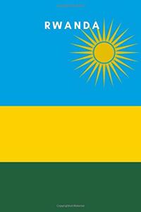 Rwanda: Country Flag A5 Notebook to write in with 120 pages