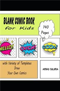 Blank Comic Book Notebook for Kids