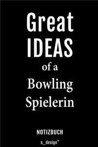 Notizbuch für Bowling Spieler / Bowling Spielerin