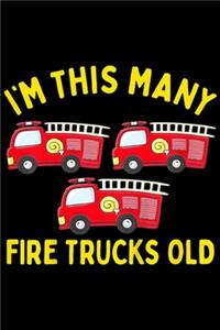 I'm this many fire trucks old