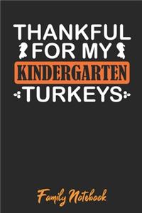 Thankful For My Kindergarten Turkeys Family Notebook