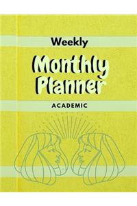 Weekly Monthly Planner Academic