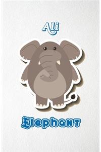 Ali Elephant A5 Lined Notebook 110 Pages
