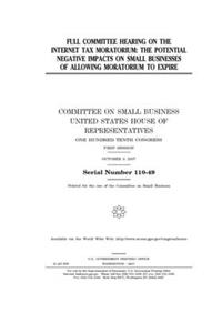 Full committee hearing on the Internet tax moratorium