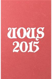 Uous 2015 A5 Lined Notebook