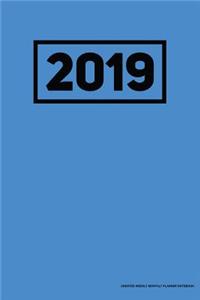 2019 Undated Weekly Monthly Planner Notebook