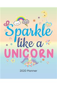 2020 Planner Sparkle Like A Unicorn