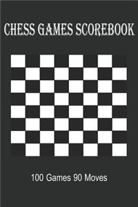 Chess Games Scorebook 100 Games 90 Moves