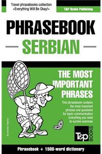 English-Serbian phrasebook and 1500-word dictionary