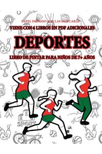 Libro de pintar para niños de 7+ años (Deportes)