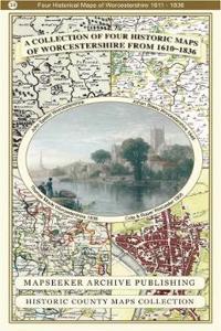 Worcestershire 1610 - 1836 - Fold Up Map that features a collection of Four Historic Maps, John Speed's County Map 1610, Johan Blaeu's County Map of 1648, Thomas Moules County Map of 1836 and Cole and Roper's Plan of the City of Worcester 1805. The m