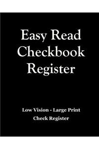 Easy Read Checkbook Register