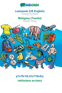 BABADADA, Leetspeak (US English) - Malagasy (Tesaka), p1c70r14l d1c710n4ry - rakibolana an-tsary