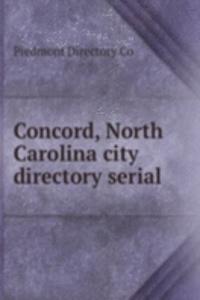 Concord, North Carolina city directory serial