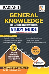 General Knowledge GK Study Guide Book for Sainik School (AISSEE), RMS and other Entrance Exam Class 6 in English 2023