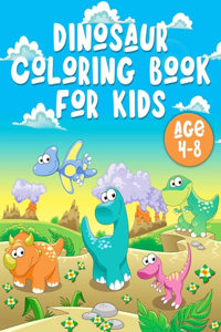 Dinosaur Coloring Book for Kids Age 4-8