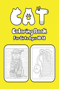 Cat Coloring Book For Girls Ages 10-12