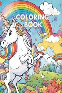 Unicorns and Rainbows Coloring Book